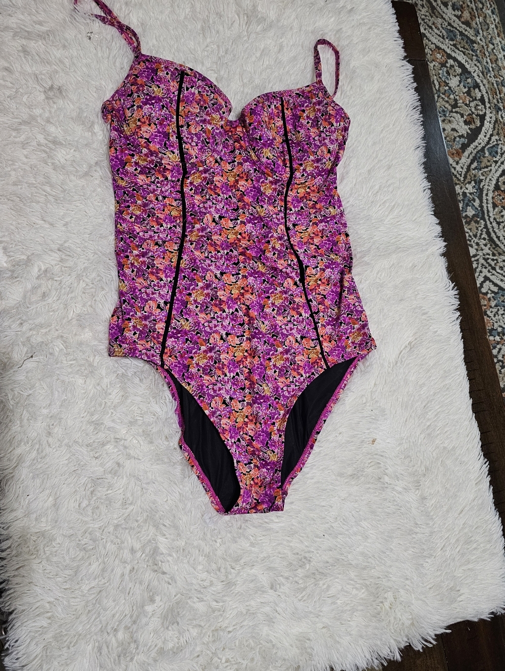 Watersun Purple Floral One-Piece Swimsuit - Picture 2 of 12